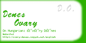 denes ovary business card